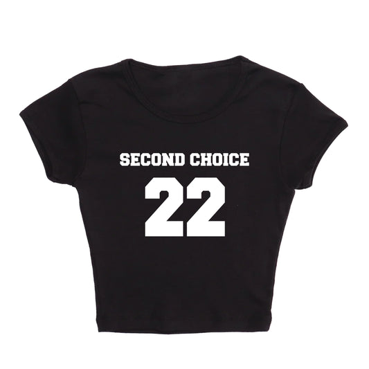 Second Choice 22 Baby Crop Tee - Black
