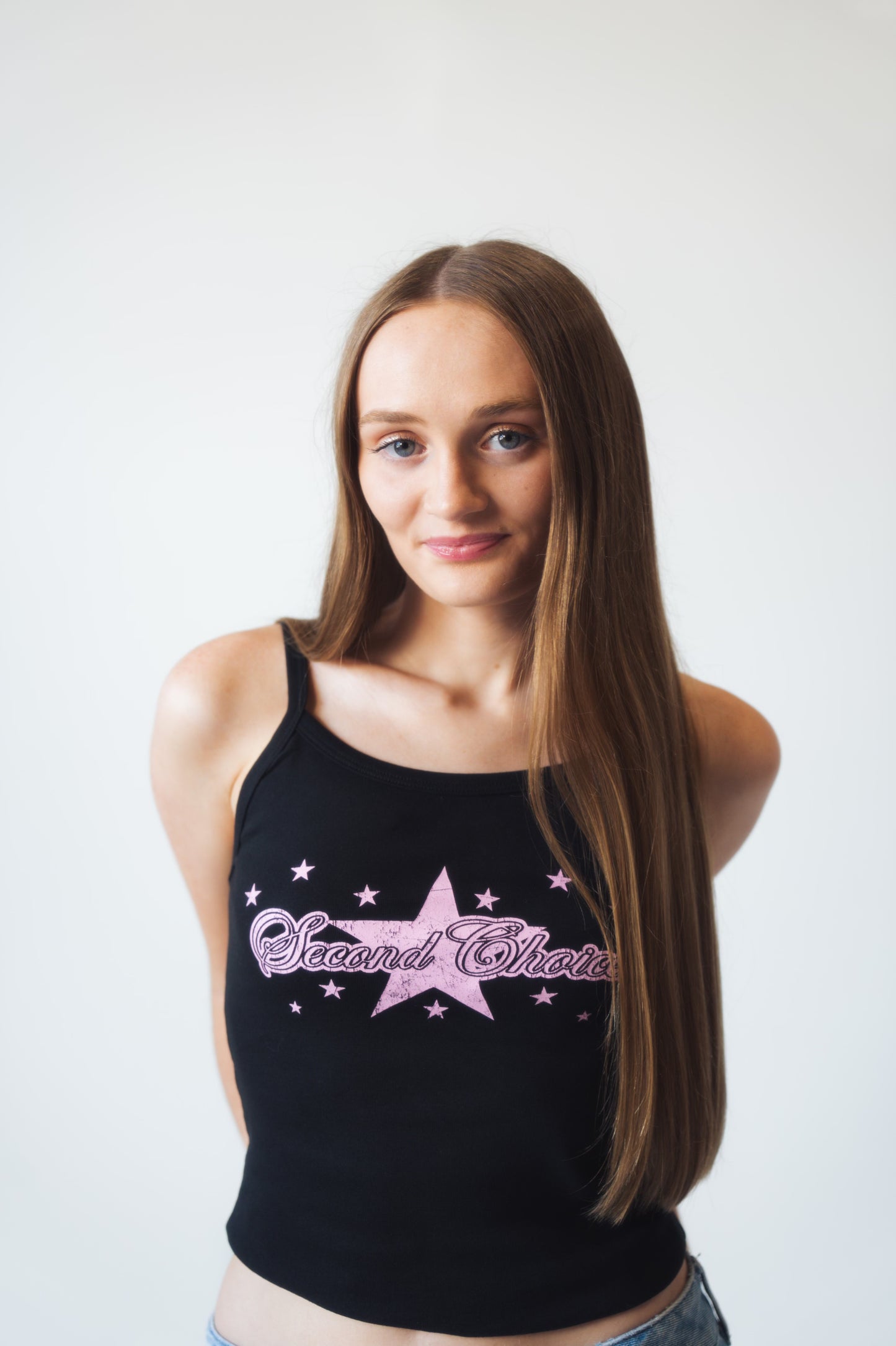 Baby Rib Star Tank - BLACK & PINK