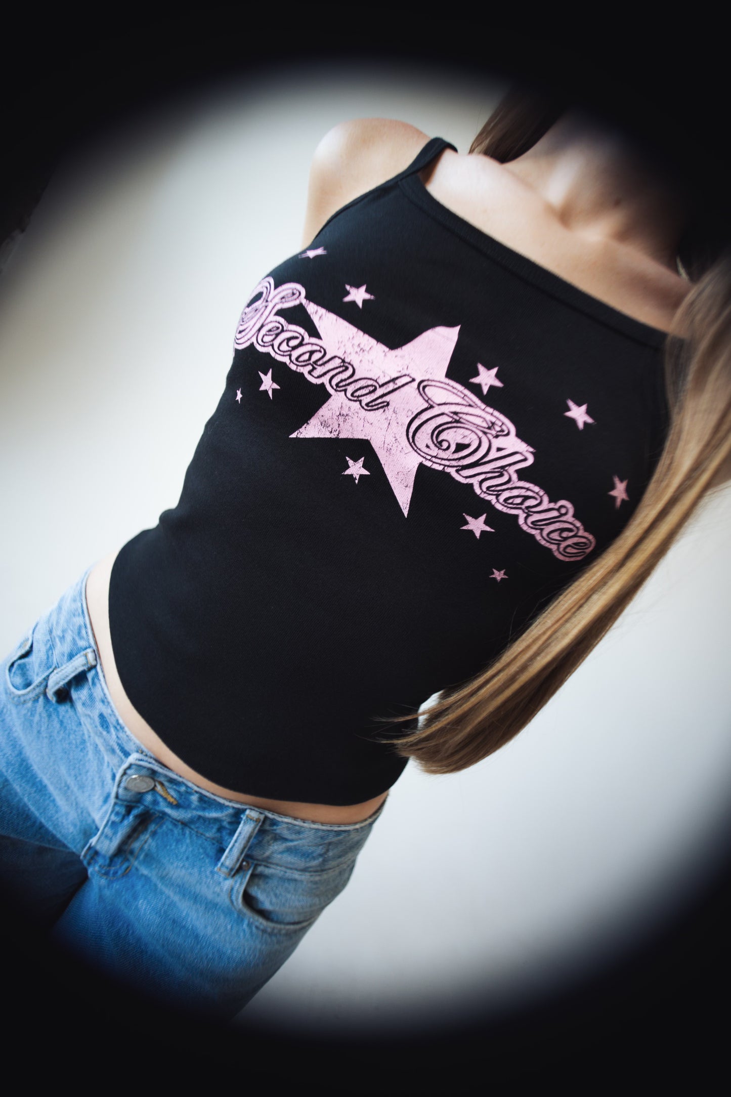 Baby Rib Star Tank - BLACK & PINK