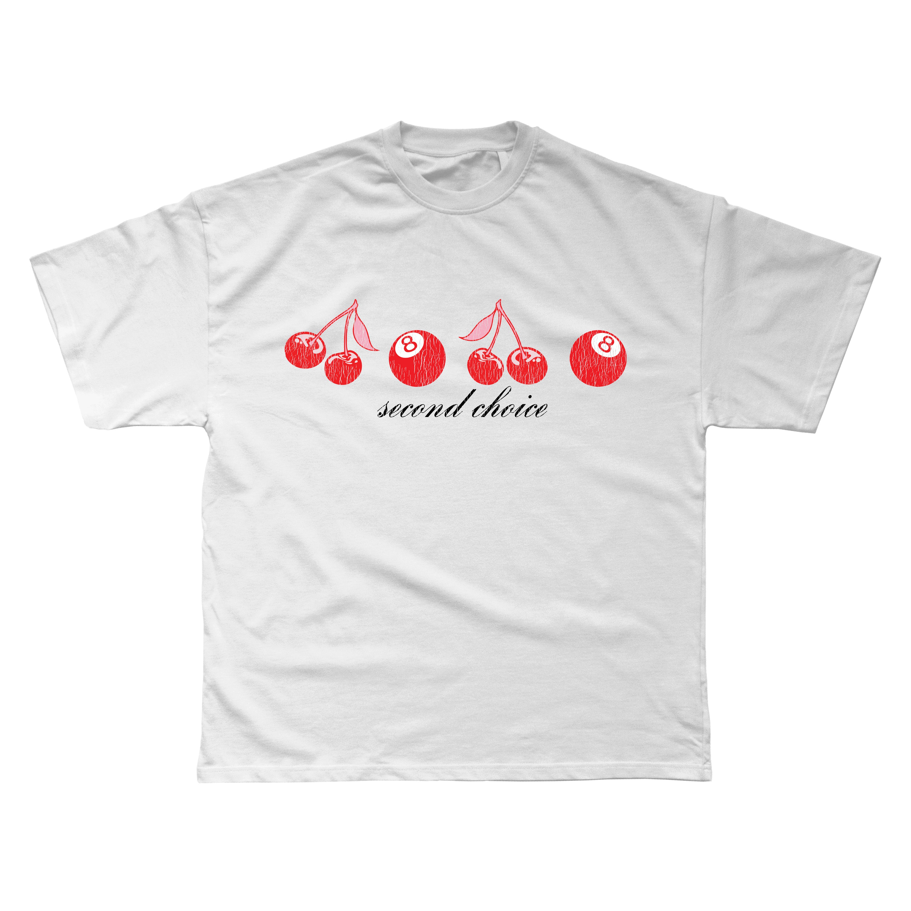 Second Choice Cherry Tee - White