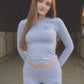 Second Choice Yoga Top - Heather Gray