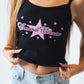 Baby Rib Star Tank - BLACK & PINK