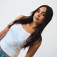 Baby Rib Star Tank - WHITE & LIGHT BLUE