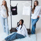 Baby Rib Star Tank - WHITE & LIGHT BLUE