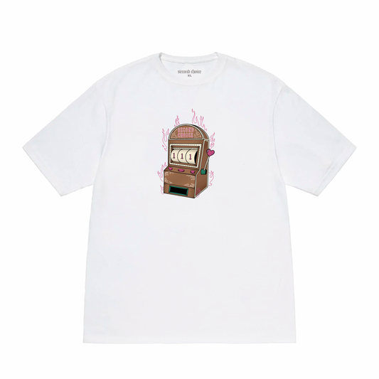 Second Choice Slot Machine Tee - White